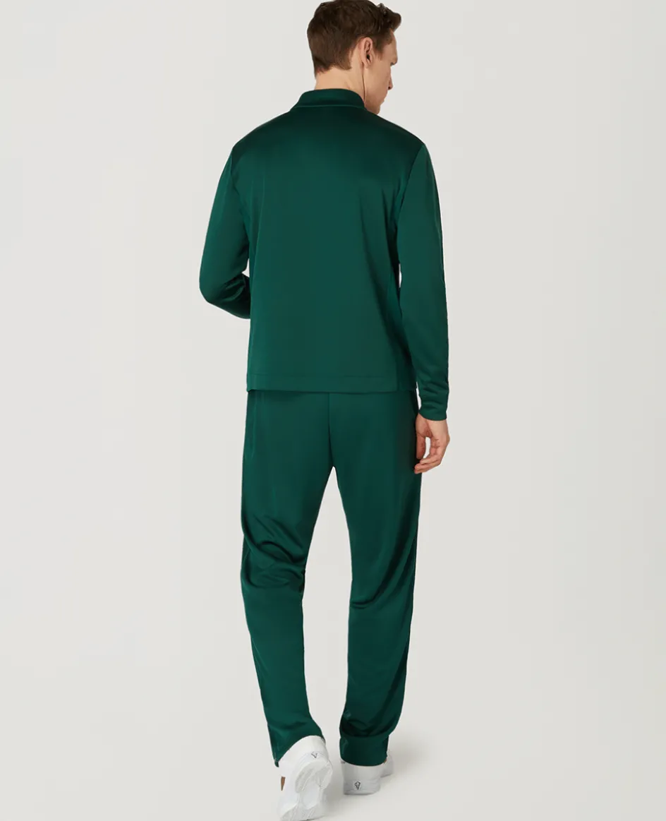 Wimbledon Mens Core Performance 1/4 Zip Training Top - Green- Sweatshirts & Hoodies