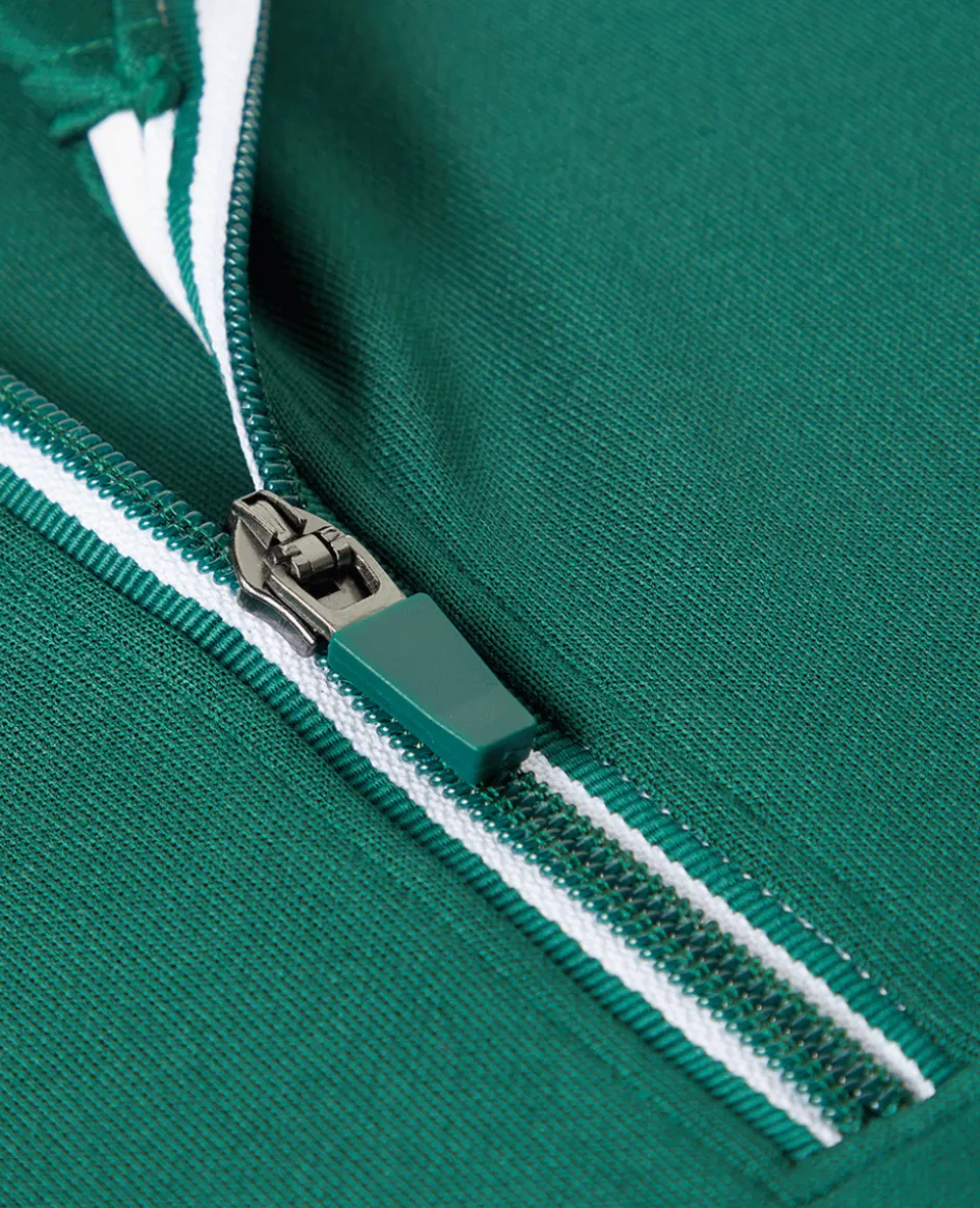Wimbledon Mens Core Performance 1/4 Zip Training Top - Green- Sweatshirts & Hoodies