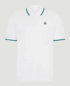 Wimbledon Mens Core Pique Polo - White- Tops & T-Shirts|Polo Shirts