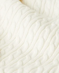 Wimbledon Mens Core Sleeveless Cable Knit - White- Knitwear