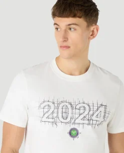 Wimbledon Mens 2024 Dated T-Shirt - White- T-Shirts