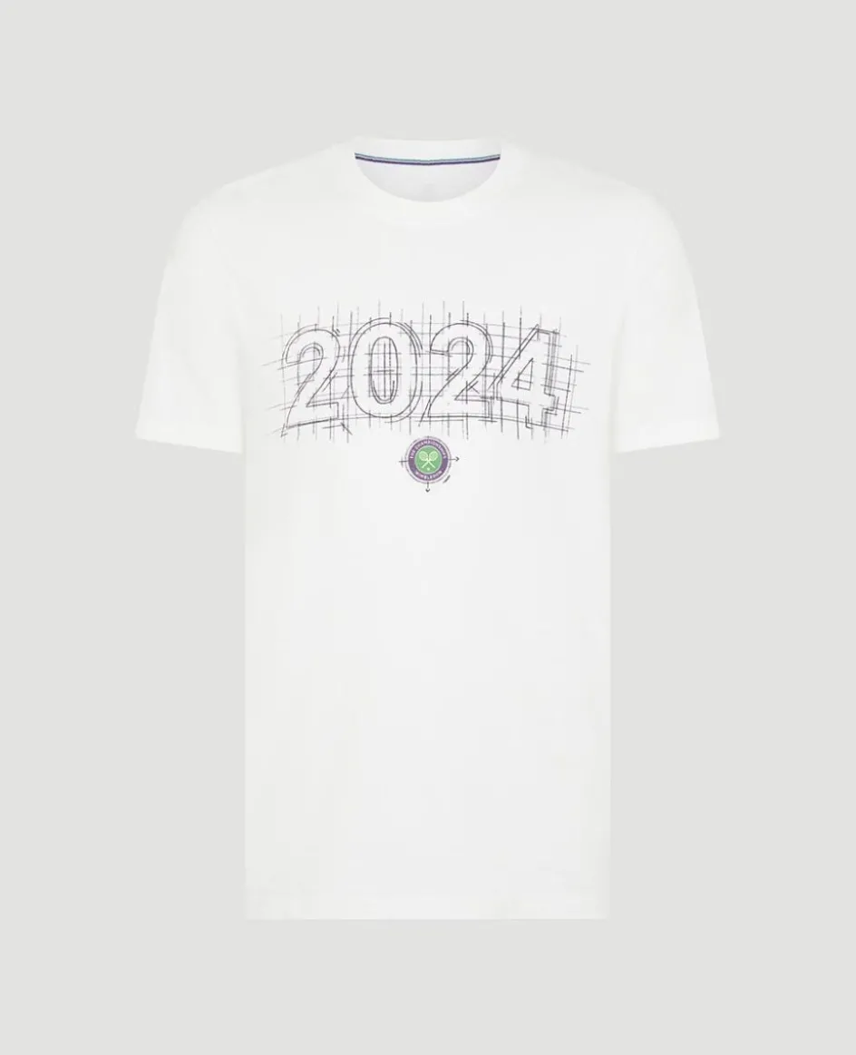 Wimbledon Mens 2024 Dated T-Shirt - White- T-Shirts