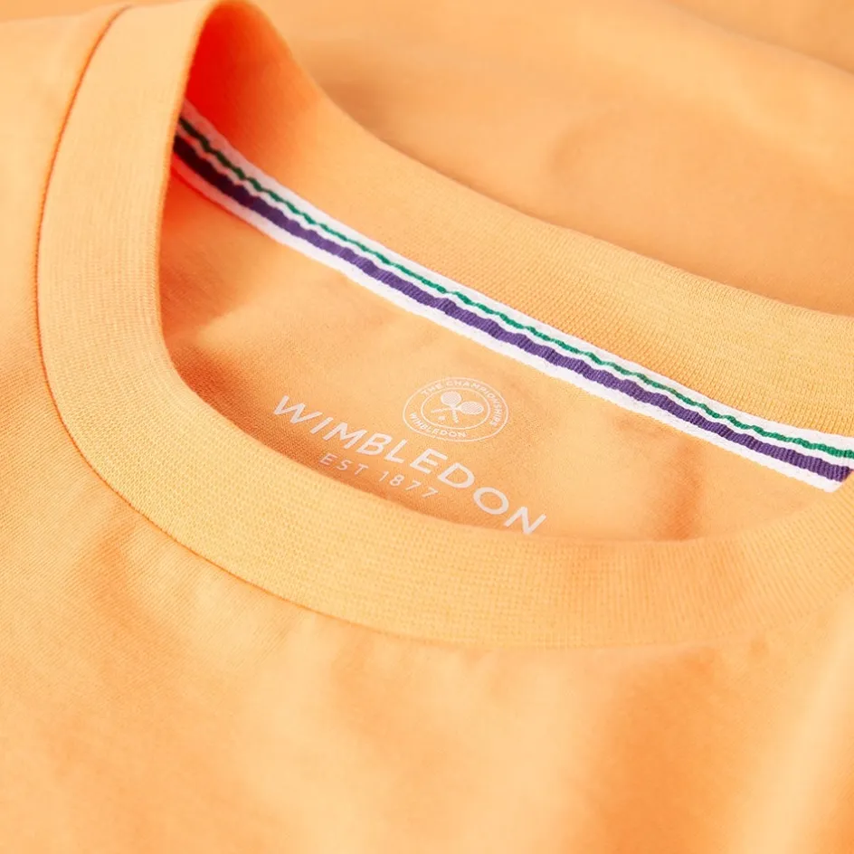Wimbledon Mens 3D Logo T-Shirt - Peach- T-Shirts