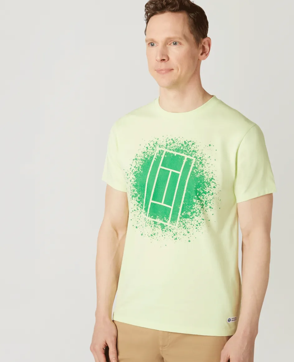 Wimbledon Mens Grass Court T-Shirt - Lime- T-Shirts