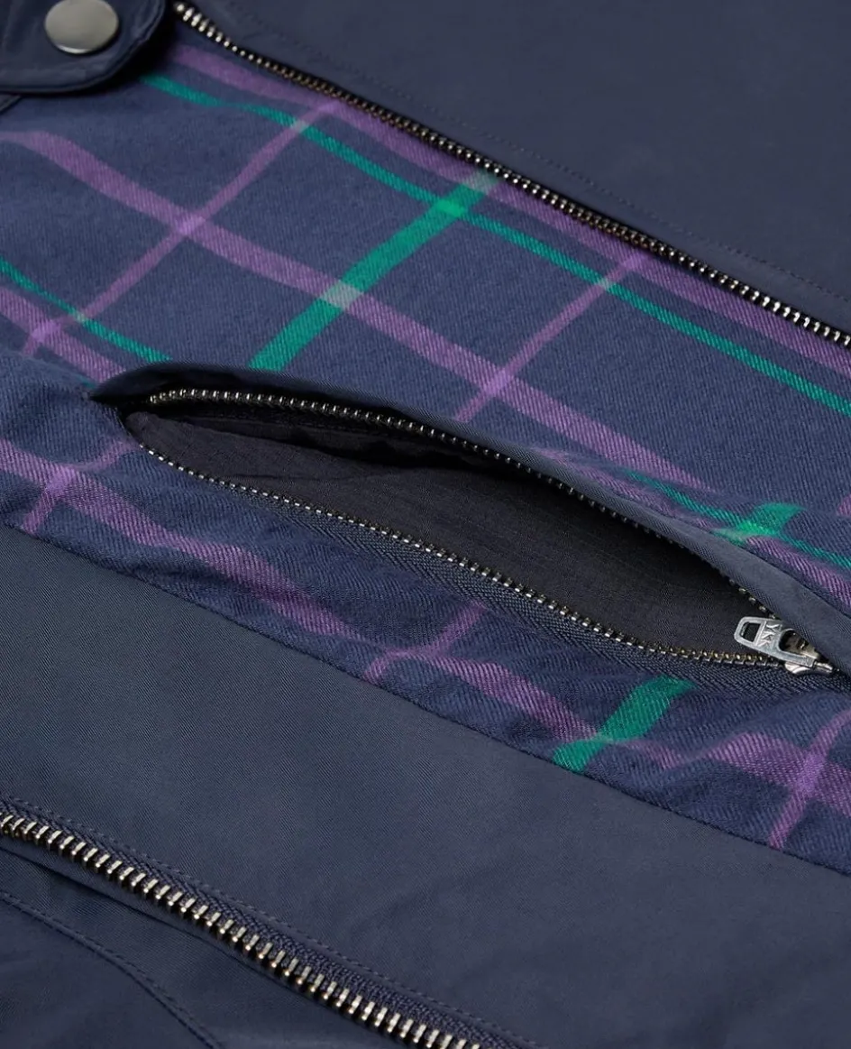 Wimbledon Mens Harrington Jacket - Navy- Jackets & Coats