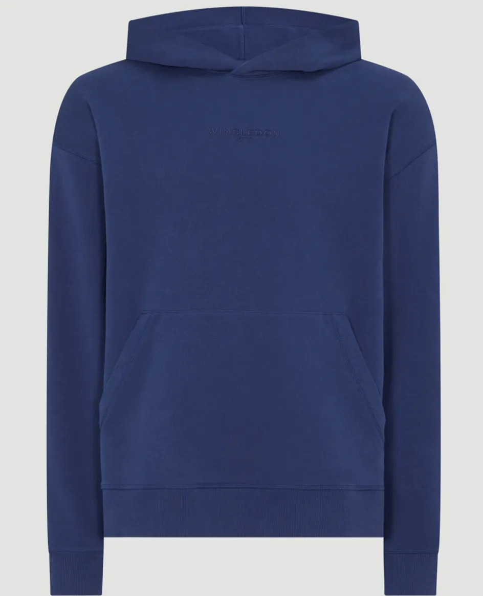 Wimbledon Mens Hooded Sweatshirt - Navy- Sweatshirts & Hoodies