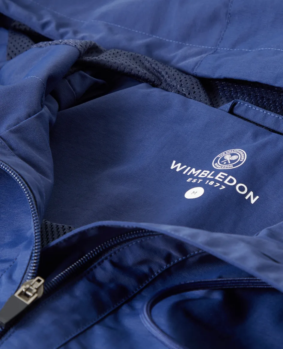 Wimbledon Mens Hooded Water Resistant Jacket - Navy- Jackets & Coats