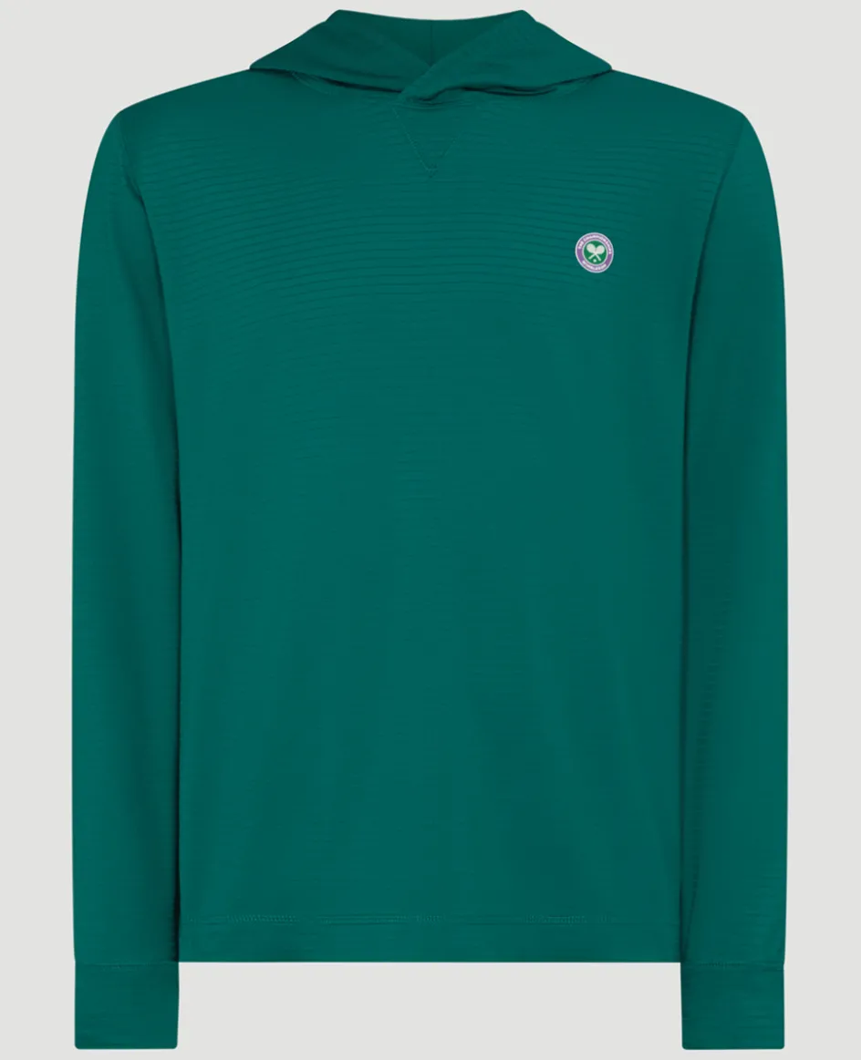 Wimbledon Mens Light Performance Hoody - Green- Sweatshirts & Hoodies|Sweatshirts & Hoodies
