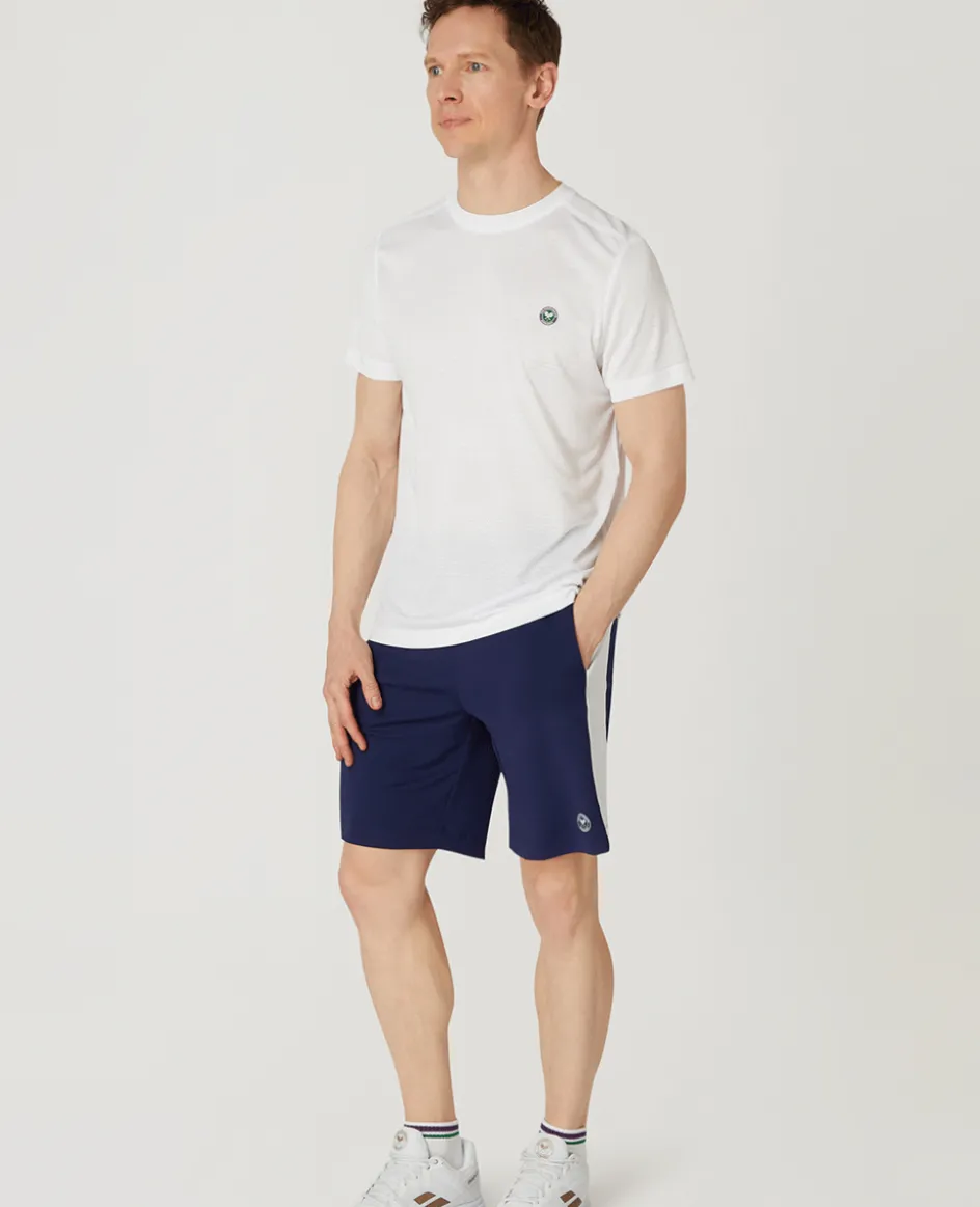 Wimbledon Mens Light Performance T-Shirt - White- Tops & T-Shirts|T-Shirts