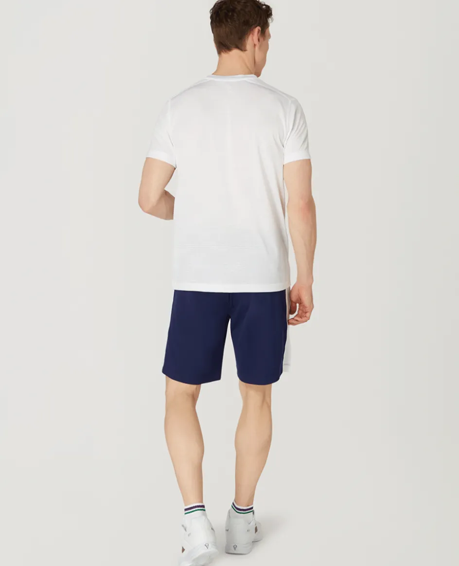 Wimbledon Mens Light Performance T-Shirt - White- Tops & T-Shirts|T-Shirts