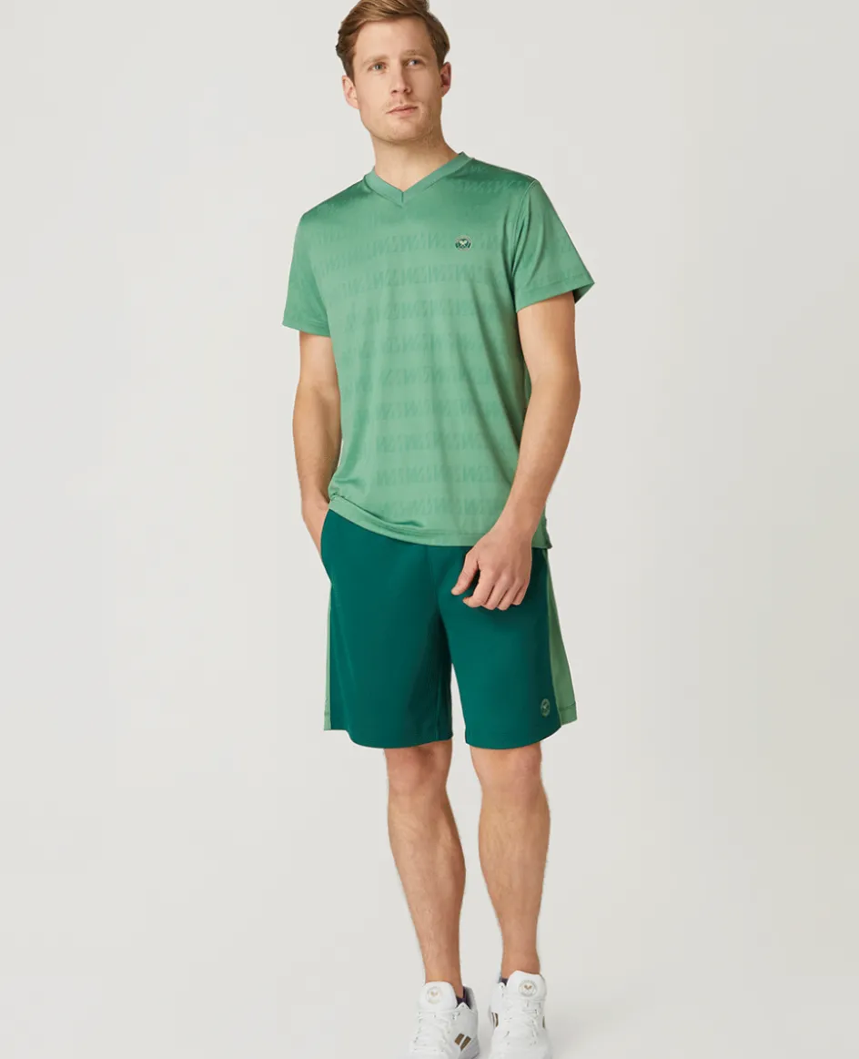 Wimbledon Mens Light Performance T-Shirt - Green- T-Shirts