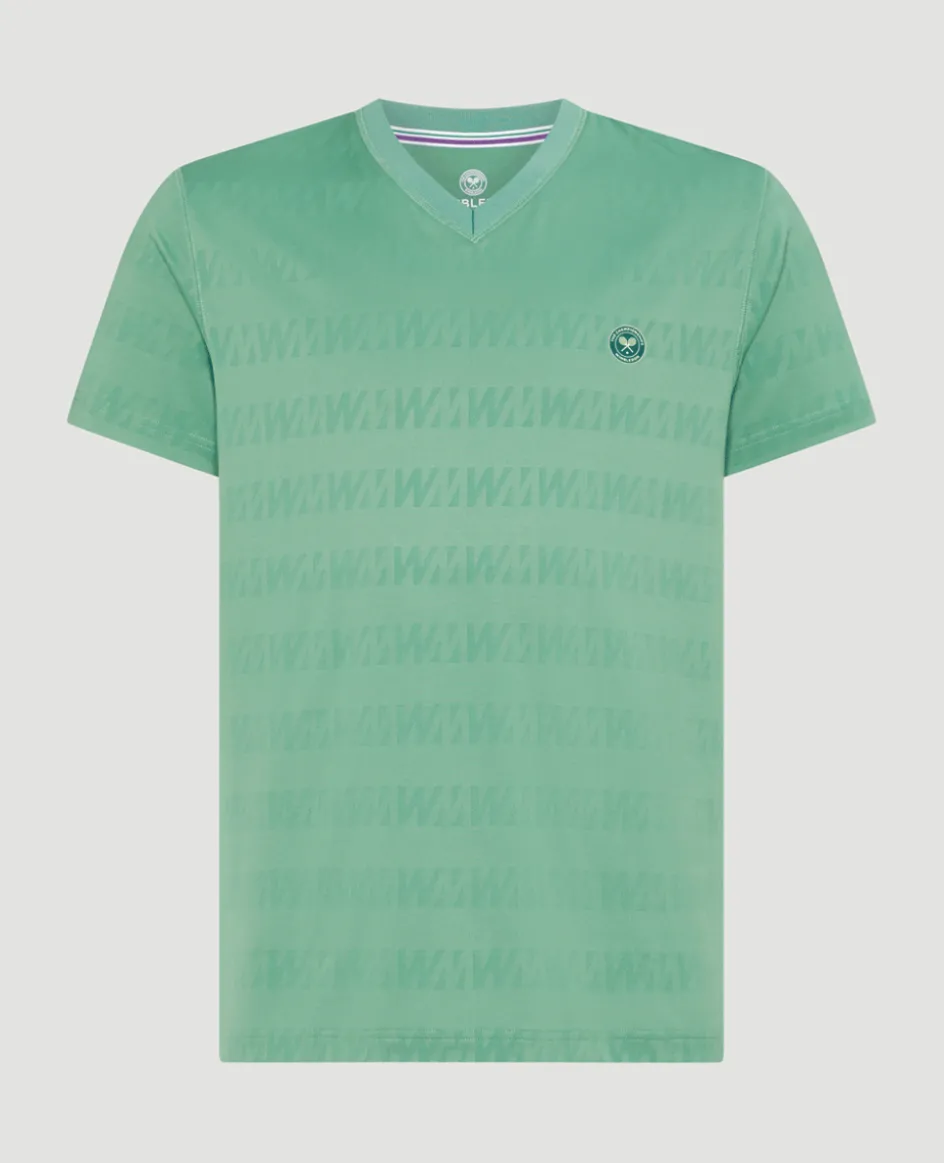 Wimbledon Mens Light Performance T-Shirt - Green- T-Shirts