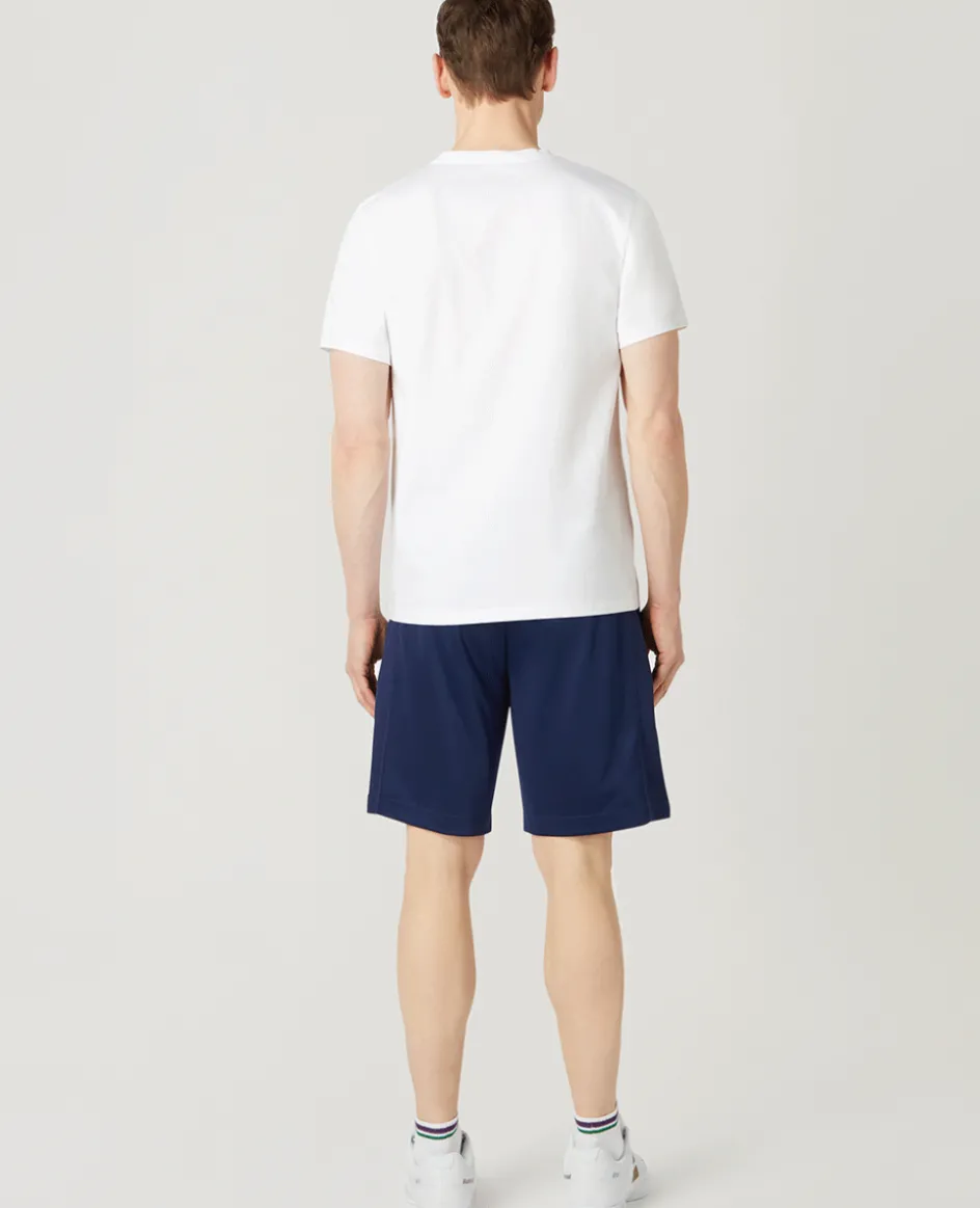 Wimbledon Mens Linear 2023 T-Shirt - White- T-Shirts