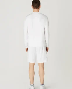 Wimbledon Mens Long Sleeve Performance T-Shirt - White- Tops & T-Shirts|T-Shirts
