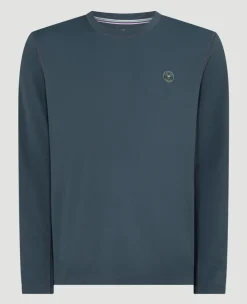 Wimbledon Mens Long Sleeve Performance T-Shirt - Steel- T-Shirts