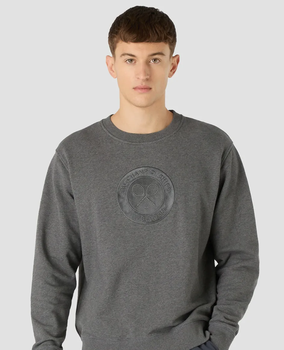 Wimbledon Mens Monobrand Logo Sweatshirt - Charcoal- Sweatshirts & Hoodies