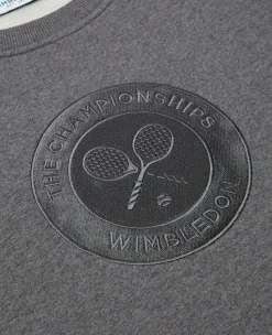 Wimbledon Mens Monobrand Logo Sweatshirt - Charcoal- Sweatshirts & Hoodies