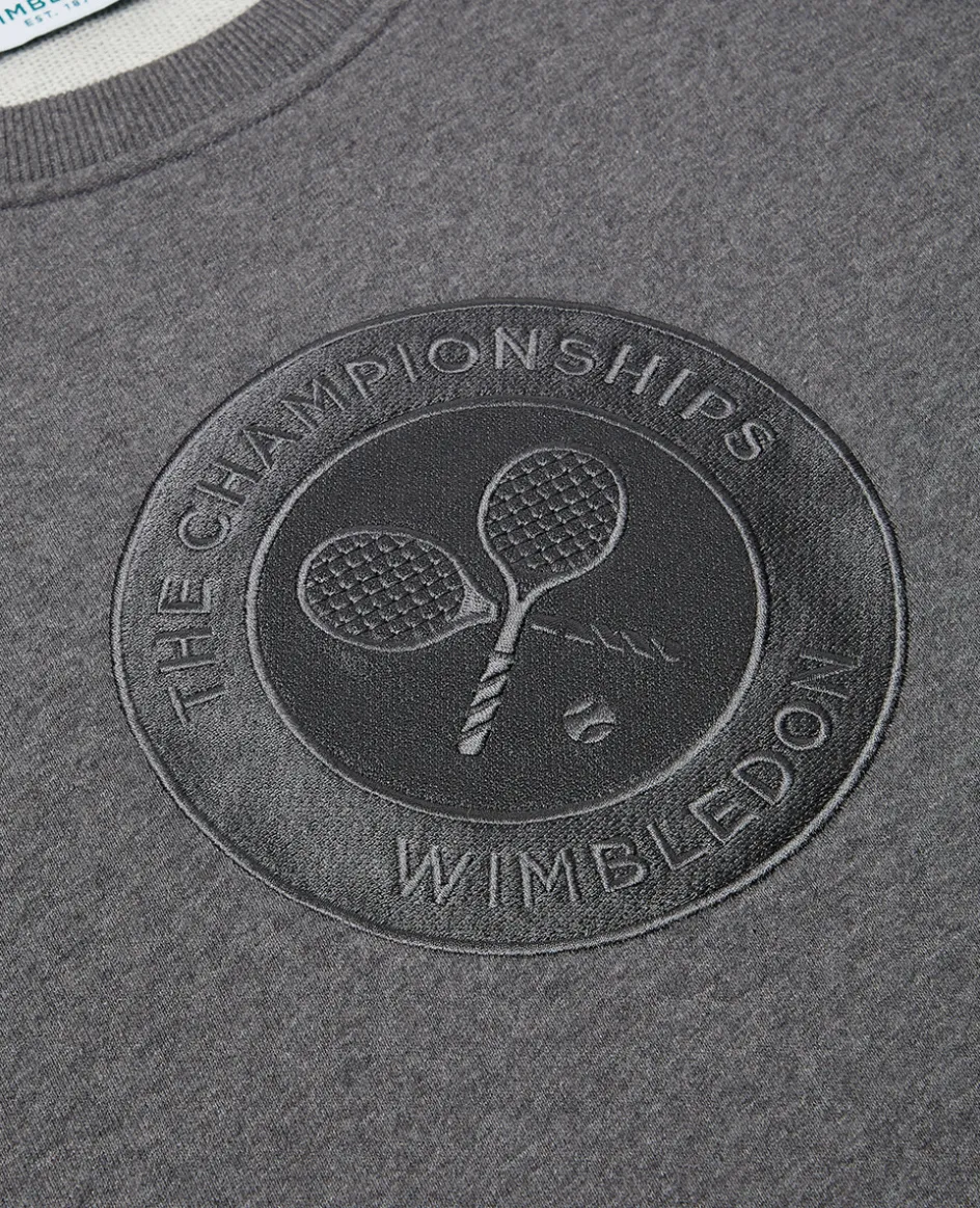 Wimbledon Mens Monobrand Logo Sweatshirt - Charcoal- Sweatshirts & Hoodies