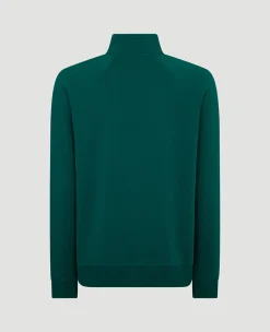 Wimbledon Mens Monobrand 1/4 Zip - Green- Sweatshirts & Hoodies