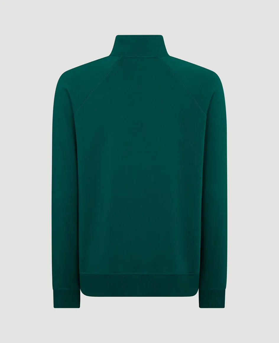 Wimbledon Mens Monobrand 1/4 Zip - Green- Sweatshirts & Hoodies