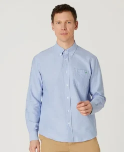 Wimbledon Mens Oxford Shirt - Blue- Shirts