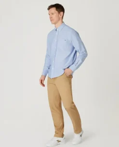 Wimbledon Mens Oxford Shirt - Blue- Shirts