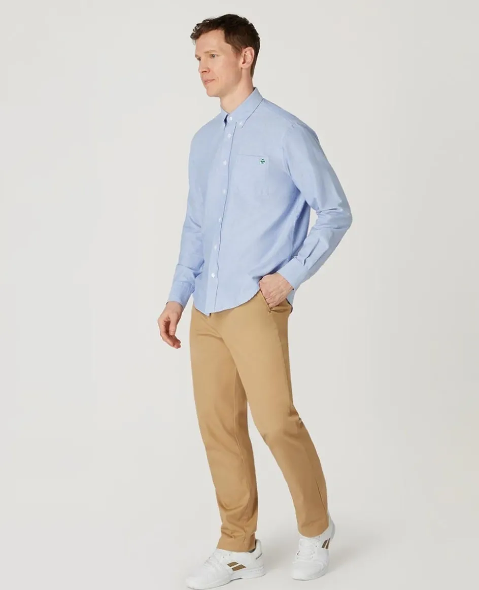 Wimbledon Mens Oxford Shirt - Blue- Shirts