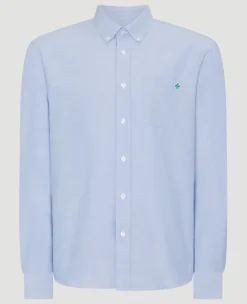 Wimbledon Mens Oxford Shirt - Blue- Shirts