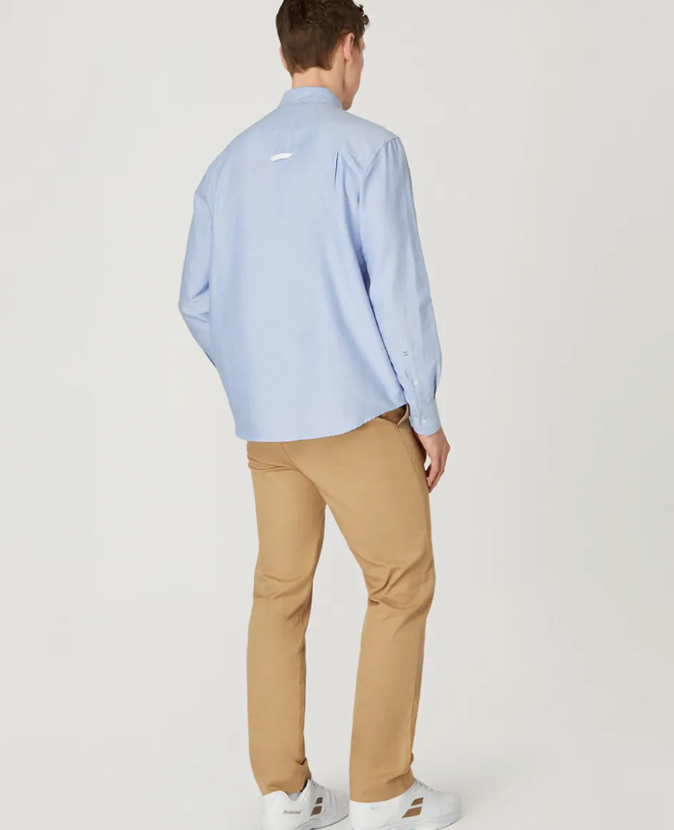 Wimbledon Mens Oxford Shirt - Blue- Shirts