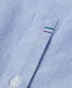 Wimbledon Mens Oxford Shirt - Blue- Shirts