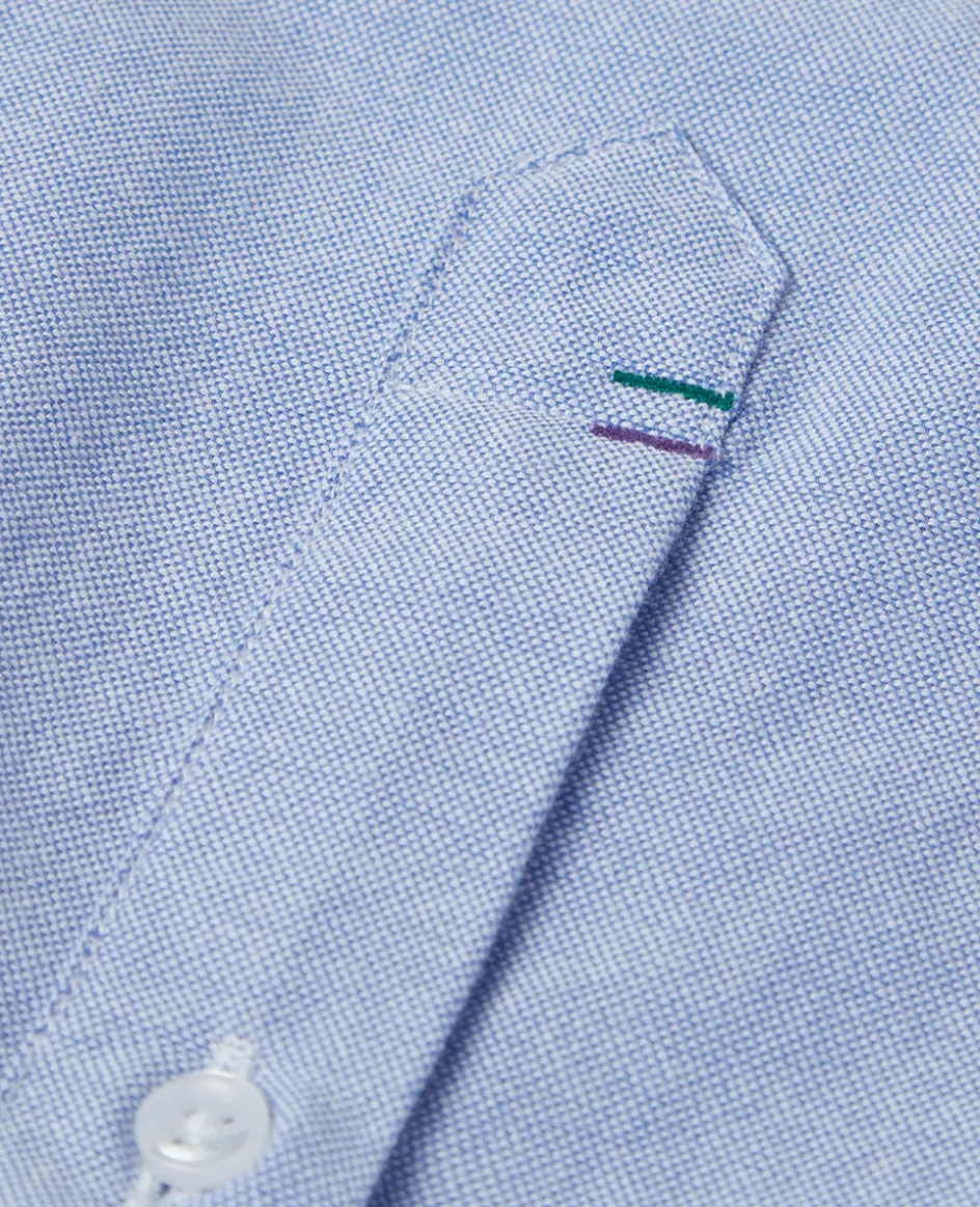 Wimbledon Mens Oxford Shirt - Blue- Shirts