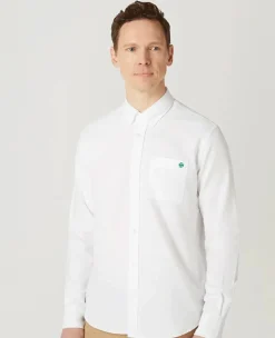Wimbledon Mens Oxford Shirt - White- Shirts