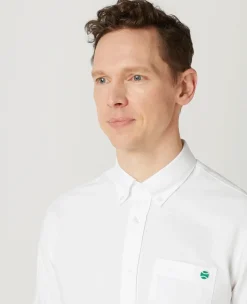 Wimbledon Mens Oxford Shirt - White- Shirts