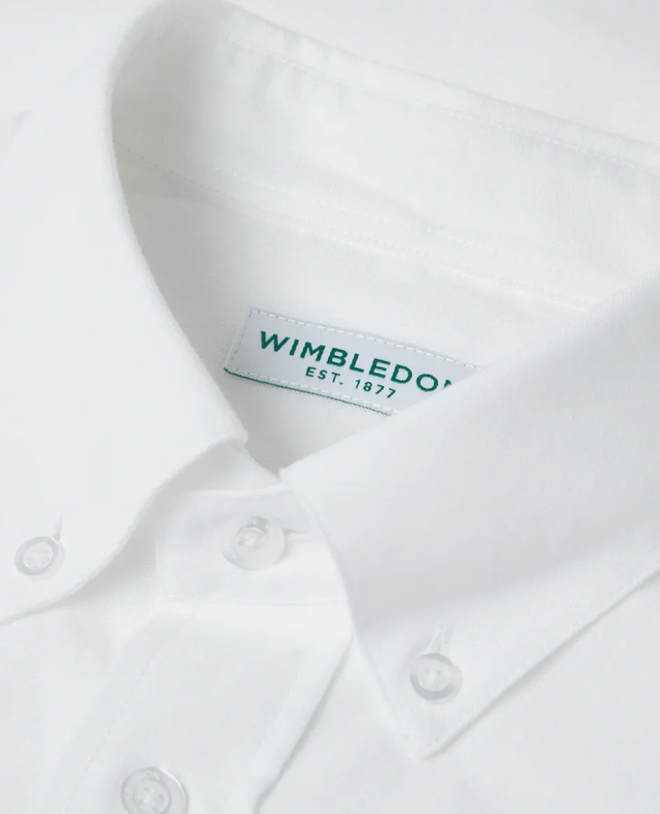 Wimbledon Mens Oxford Shirt - White- Shirts