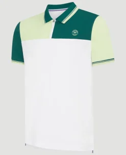Wimbledon Mens Panel Performance Polo - Multi- Polo Shirts