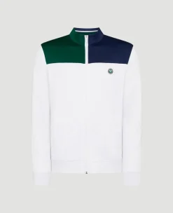Wimbledon Mens Performance Panel Full Zip Jacket - Multi- Sweatshirts & Hoodies|Jackets & Coats