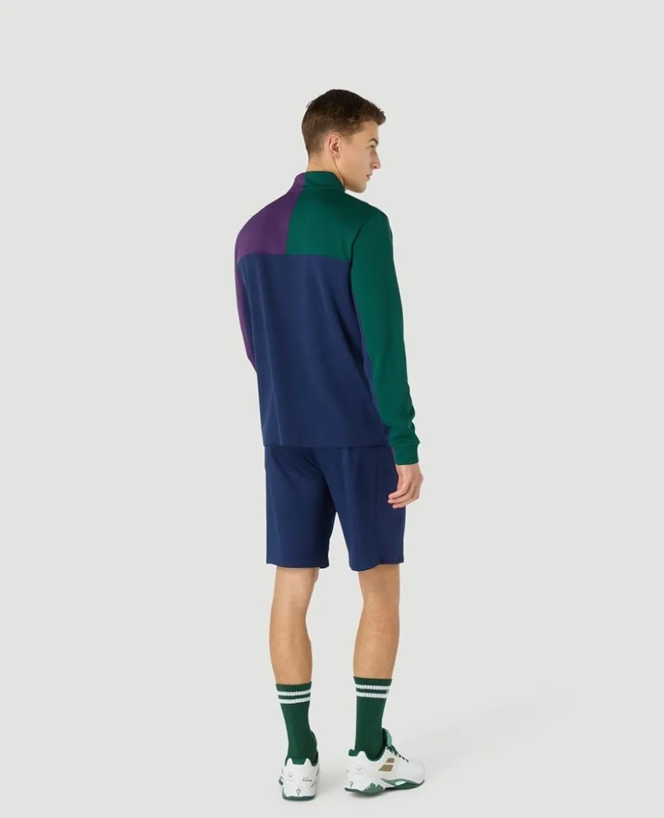 Wimbledon Mens Performance Panel 1/4 Zip Jacket - Multi- Jackets & Coats