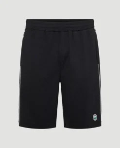 Wimbledon Mens Performance Piped Shorts - Black- Trousers & Shorts|Trousers & Shorts