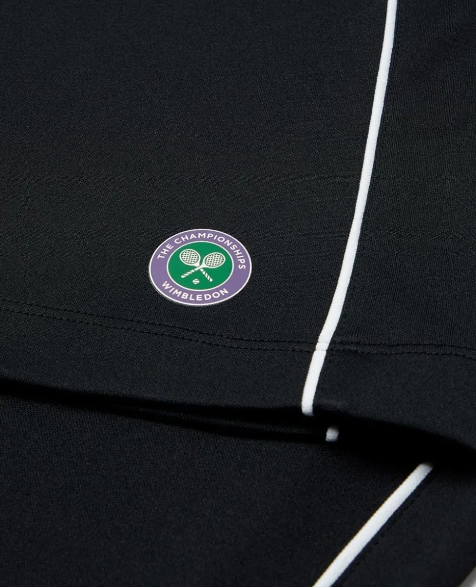 Wimbledon Mens Performance Piped Shorts - Black- Trousers & Shorts|Trousers & Shorts