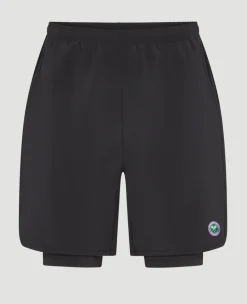 Wimbledon Mens Performance Short - Black- Trousers & Shorts|Trousers & Shorts