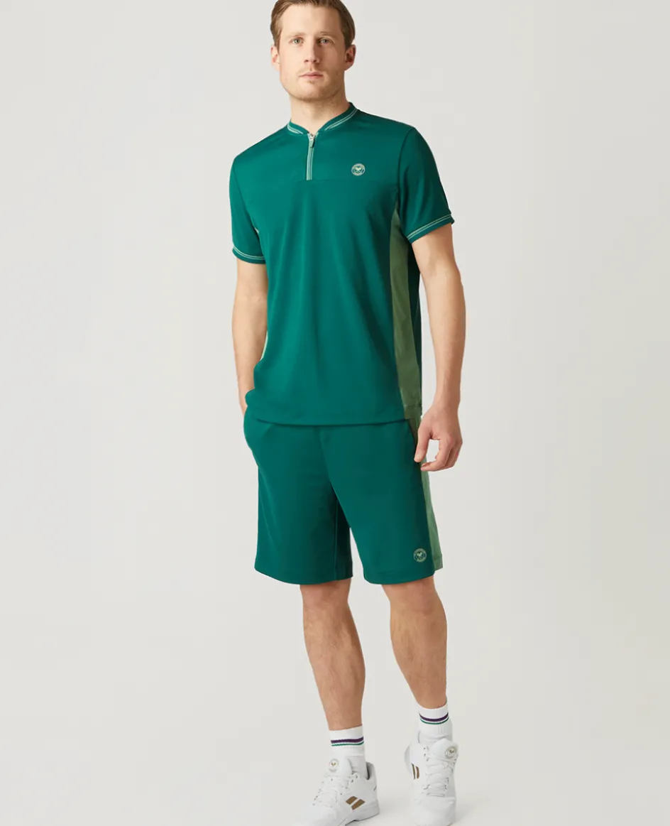 Wimbledon Mens Performance Short - Green- Trousers & Shorts