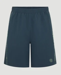 Wimbledon Mens Performance Short - Steel & Lime- Trousers & Shorts