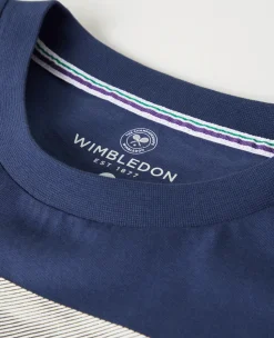 Wimbledon Mens Photo Print T-Shirt - Navy- T-Shirts