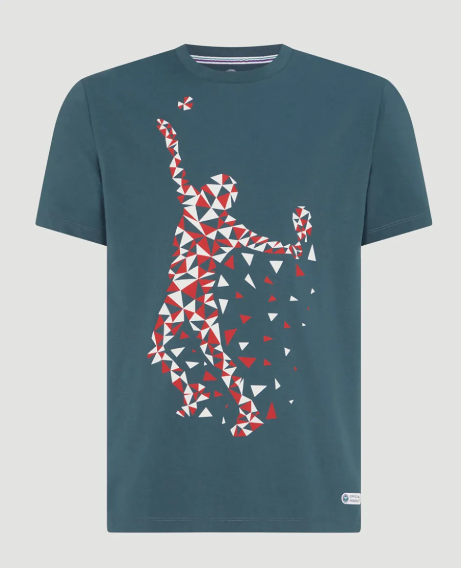Wimbledon Mens Player T-Shirt - Steel- T-Shirts