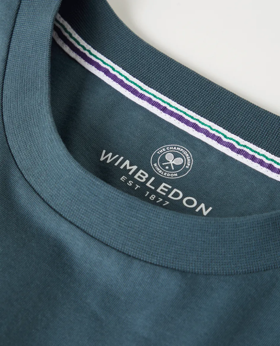 Wimbledon Mens Player T-Shirt - Steel- T-Shirts