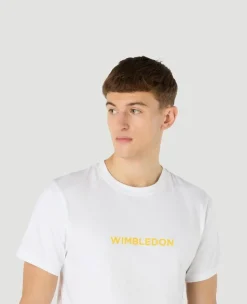 Wimbledon Mens Plughole T-Shirt - White- T-Shirts