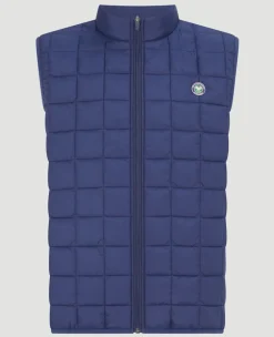 Wimbledon Mens Quilted Gilet - Navy- Jackets & Coats