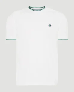 Wimbledon Mens Square Performance T-Shirt - White- Tops & T-Shirts|T-Shirts