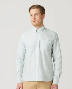 Wimbledon Mens Stripe Shirt - Green- Shirts