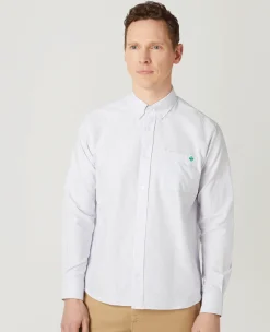 Wimbledon Mens Stripe Shirt - Lilac- Shirts